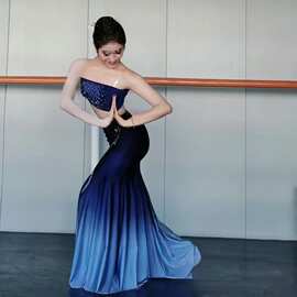 傣族舞蹈服装演出服女成人新款云南西双版纳孔雀舞练习裙剧垒德株