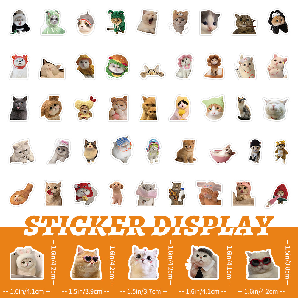 1 Set Dog Cat Learning PVC Self-adhesive Cute Stickers display picture 9