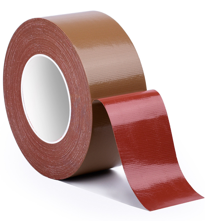 Plantilla de posicionamiento para máquina de coser, adhesivo especial para cuero, cinta adhesiva de una sola cara marrón con base de tela, sellado de bordes de tela de goma para exhibiciones.
