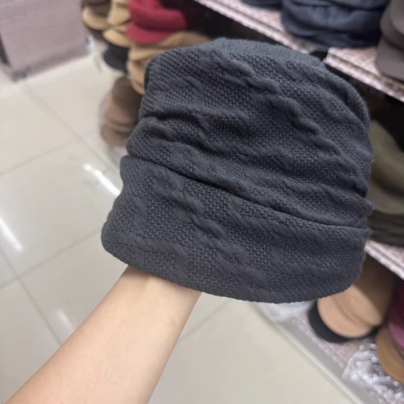 秋冬简约褶皱卷边针织渔夫帽女新款显脸小盆帽个性百搭可折叠盆帽|undefined