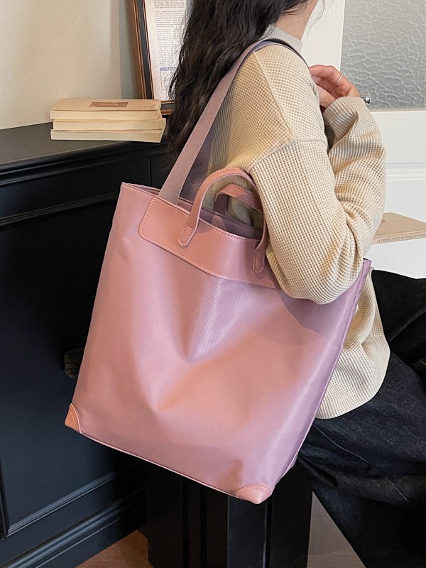 Nuevo estilo coreano de alto valor, bolso de mano casual simple, bolso de hombro de gran capacidad de viaje ligero de tela de nylon.