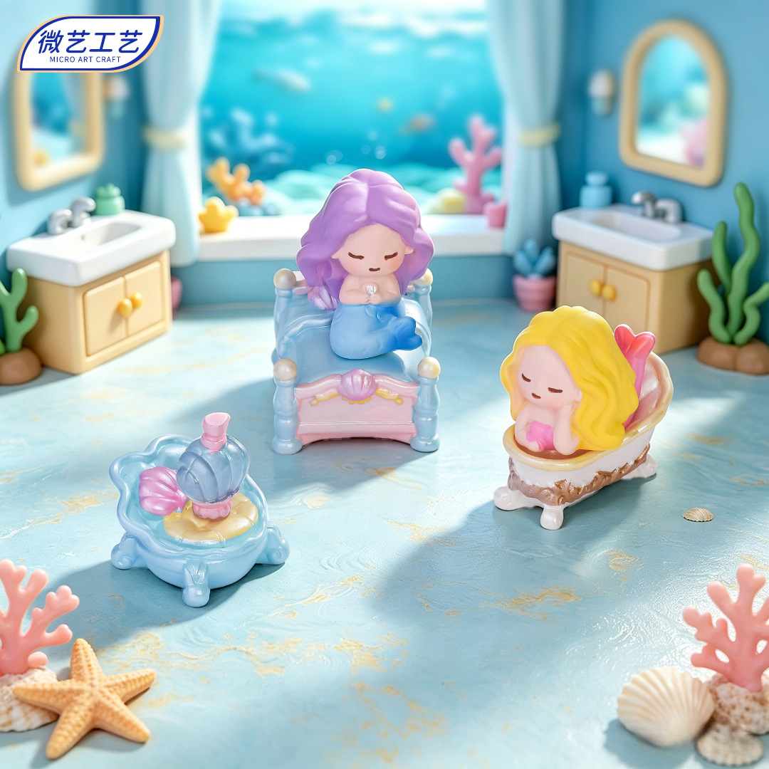 Miniature Landscape Cute Ocean-Themed Realistic Large Bed Sofa Furniture Small Ornaments Dollhouse Landscaping DIY Decoration Accessories 2