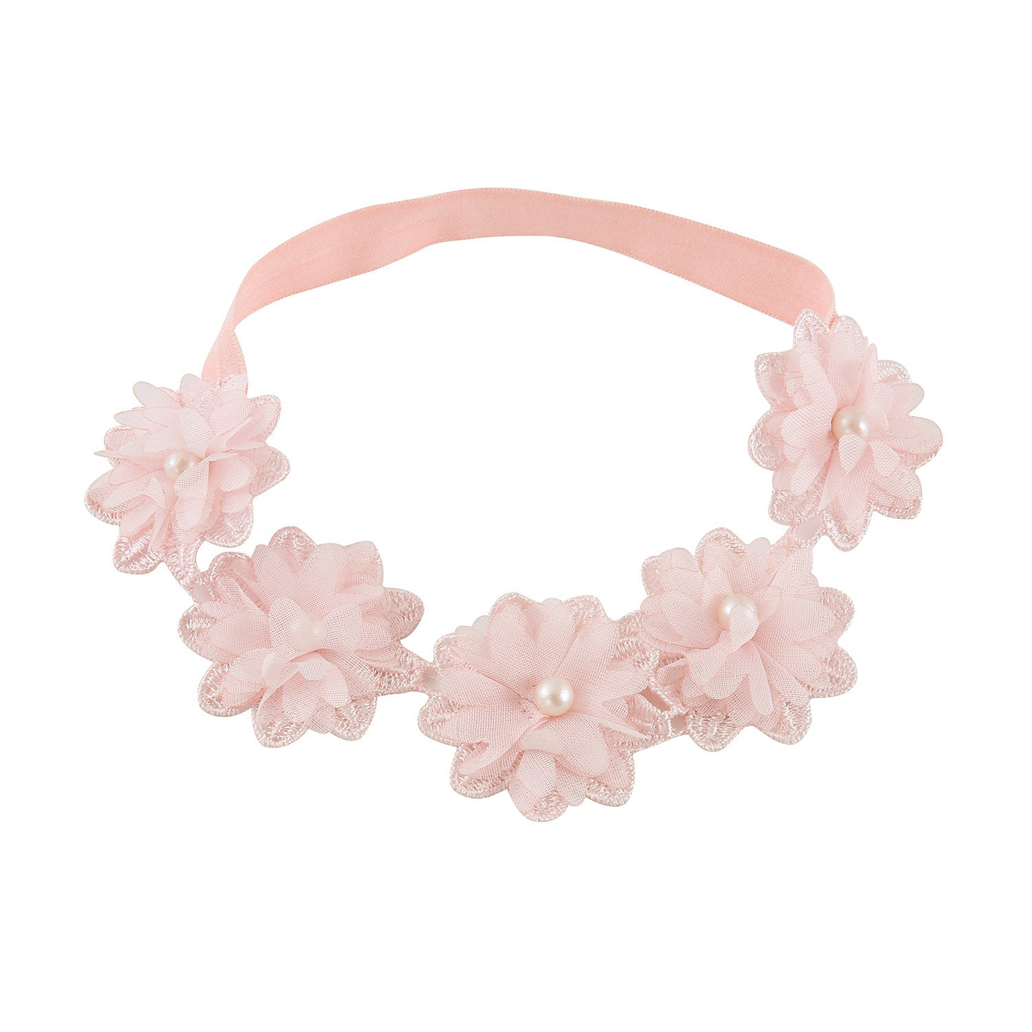 Five pearl flowers pink