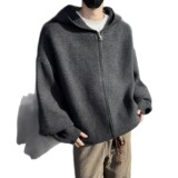 2026秋季新款宽松圆领长袖针织开衫男女青少年运动风格腈纶面料，男装针织衫/毛衣，星座614