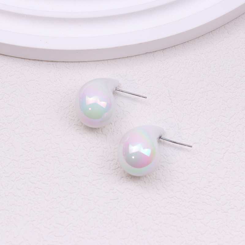 1 Pair Simple Style Classic Style Water Droplets Patchwork Arylic Ear Studs display picture 14