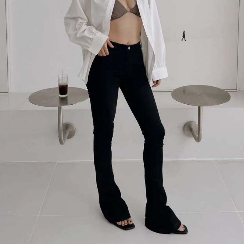 Rose's Same Rj Super Leg-Lengthening Stretch Horseshoe Jeans for Women 25 New Floor-Length Flared Pants Walking Pants