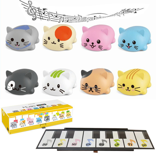 Scale Cat Player Japanese Flash Girl Meow Choir Music Piano Play Electronic Toy