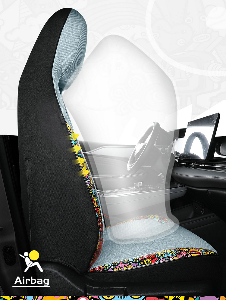 GAC AION Splus Special Car Seat Cover Four Seasons Universal Full Surrounded Cotton and Linen Fabric Breathable Seat Cushion