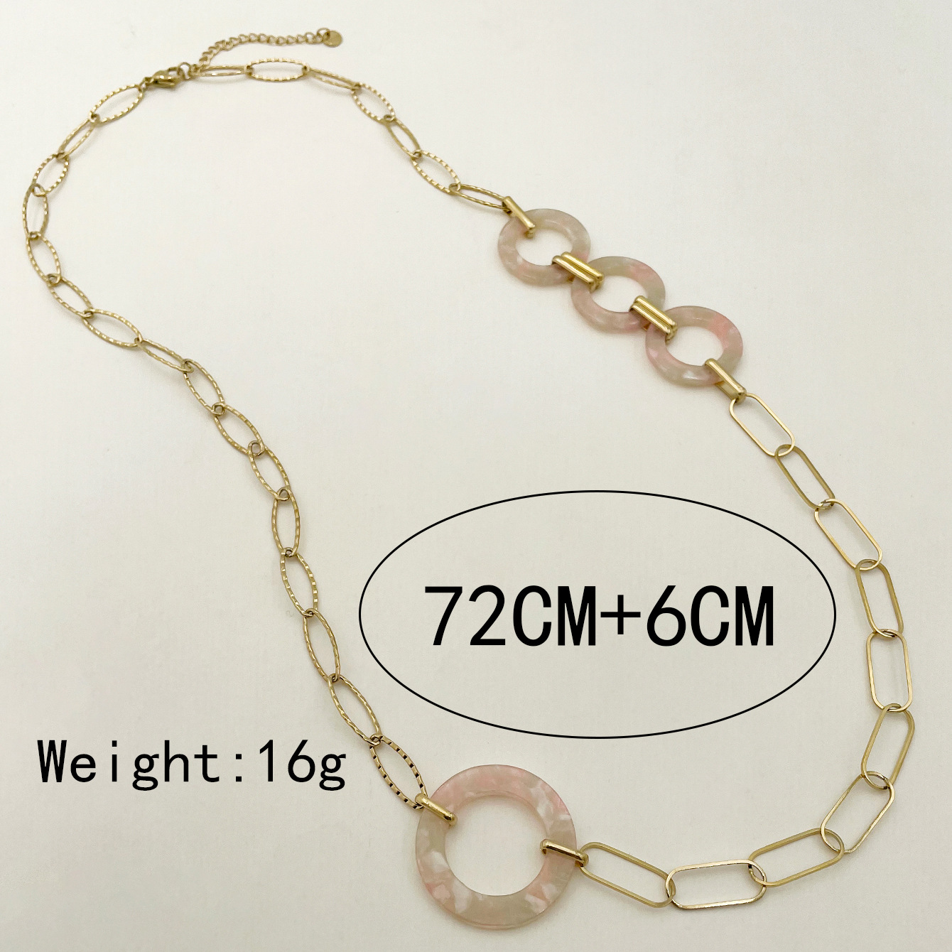 Original Design Printing Stainless Steel Plating Sweater Chain 1 Piece display picture 1