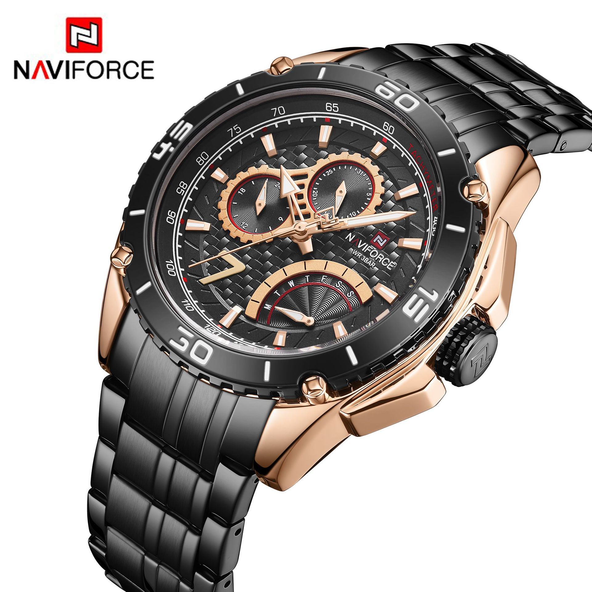 NAVIFORCE lingxiang 9183 moda nuevo reloj de hombre de esfera grande reloj de cuarzo luminoso reloj deportivo para hombre