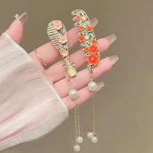 古风花朵琵琶发夹女气质刘海夹侧边夹网红发卡汉服头饰时尚鸭嘴夹