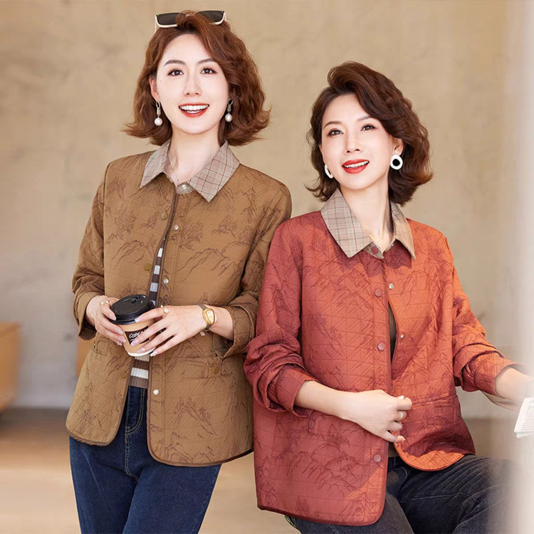 Fashion Jacket Short Shirt Coat Women's Spring and Autumn 2025 New Arrival Mother's Spring Loose Slimming Baseball Suit Top