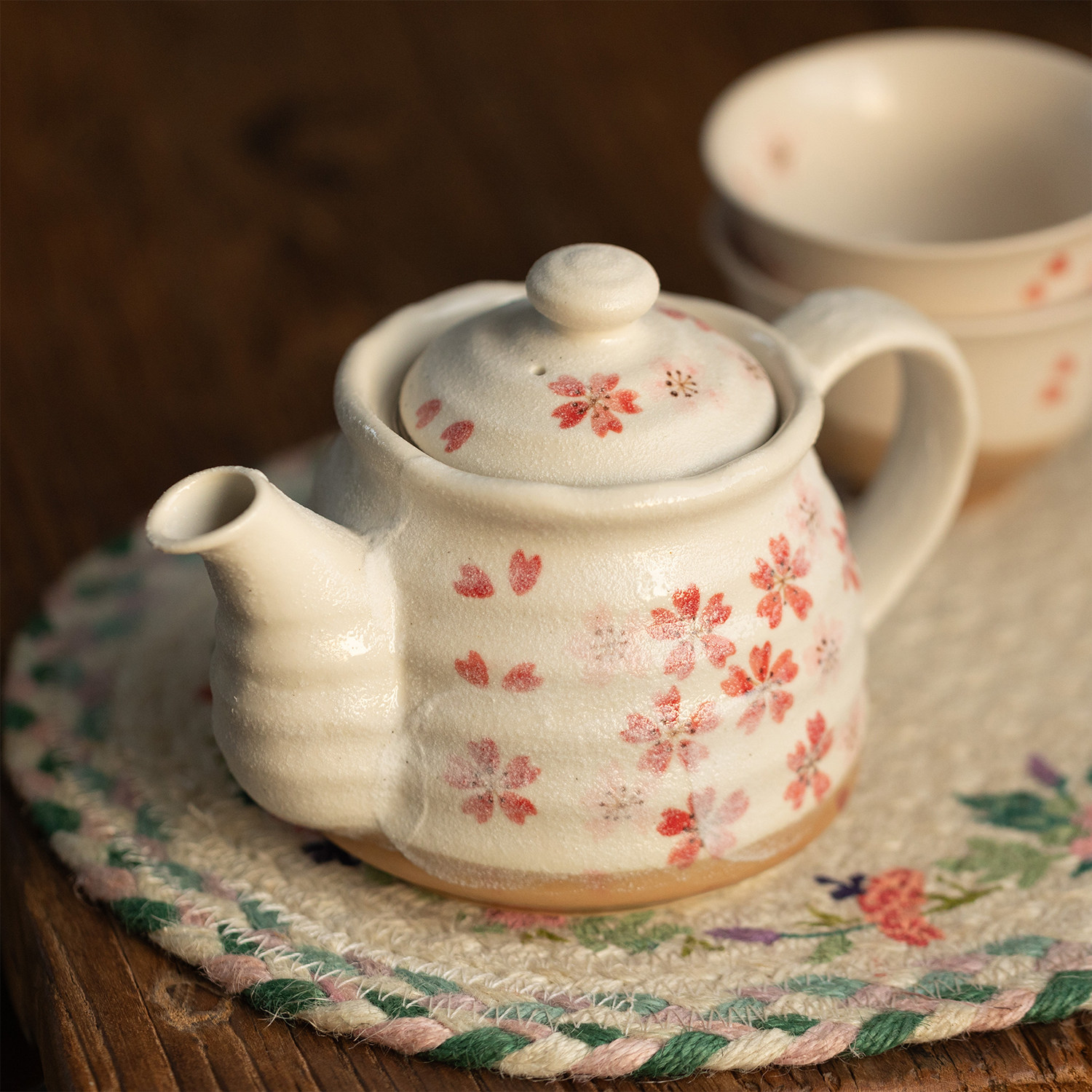 Japanese import ceramic tea set, teapot, high quality tea cup, hand painting