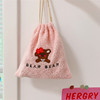 Handheld brand cute storage bag, with little bears, with embroidery