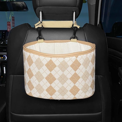back hanging bag, houndstooth, Car storage bag/box