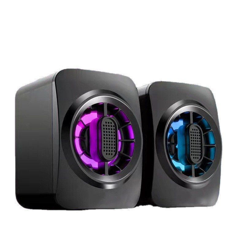 USB ordenador portátil de audio de oficina en casa Juego e-sports de escritorio RGB altavoz colorido con cable de gran volumen