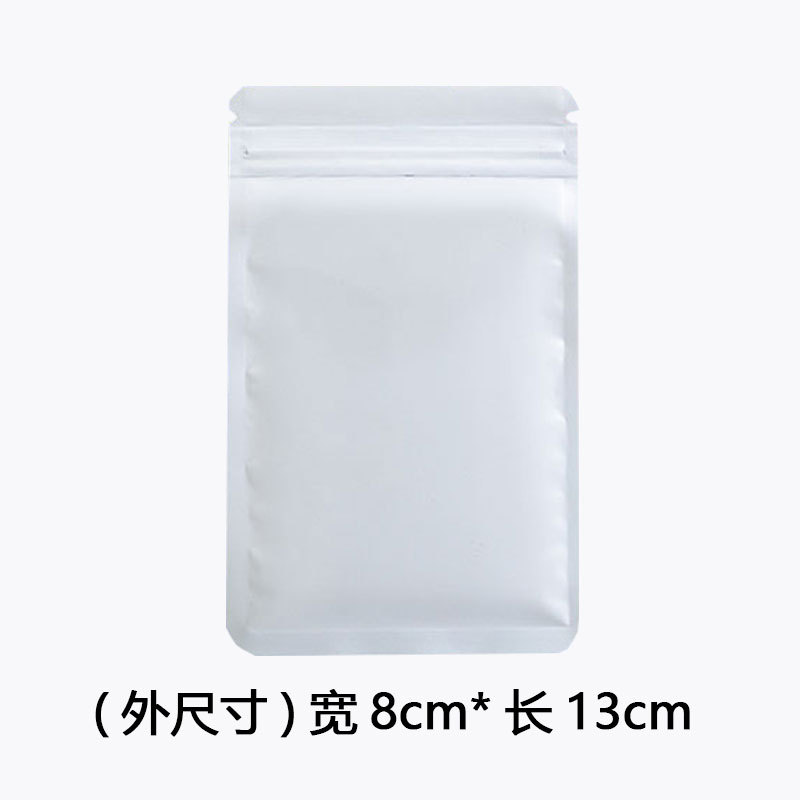 Joyas de color Bolsa ziplock Bolsa ciega Bolsa de papel de aluminio esmerilado Bolsa de hueso opaca aluminizada de doble cara Bolsa de embalaje sellada con alimentos