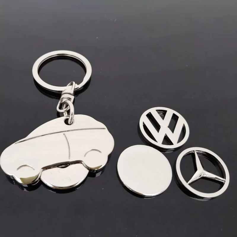 Shopping cart, token, geometric keychain, (Physicals)