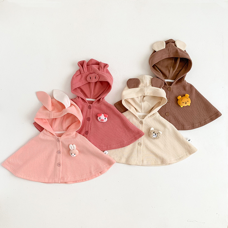 0-2 baby cloak poncho going out spring and autumn windproof outer shawl baby girl princess newborn baby coat