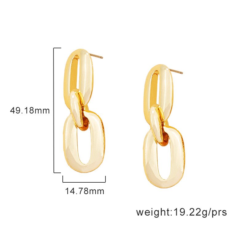 Fashion Golden Chain Geometric Alloy Earrings Wholesale display picture 1