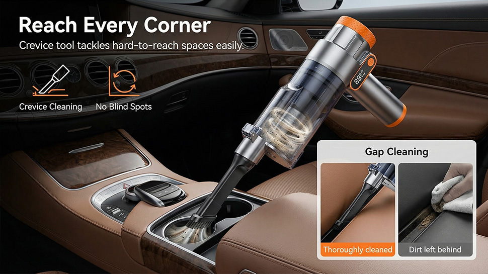 Car Vacuum Cleaner with Super Powerful Suction, Wireless Handheld, Portable, for Car and Home Use, with Blowing and Suction Functions