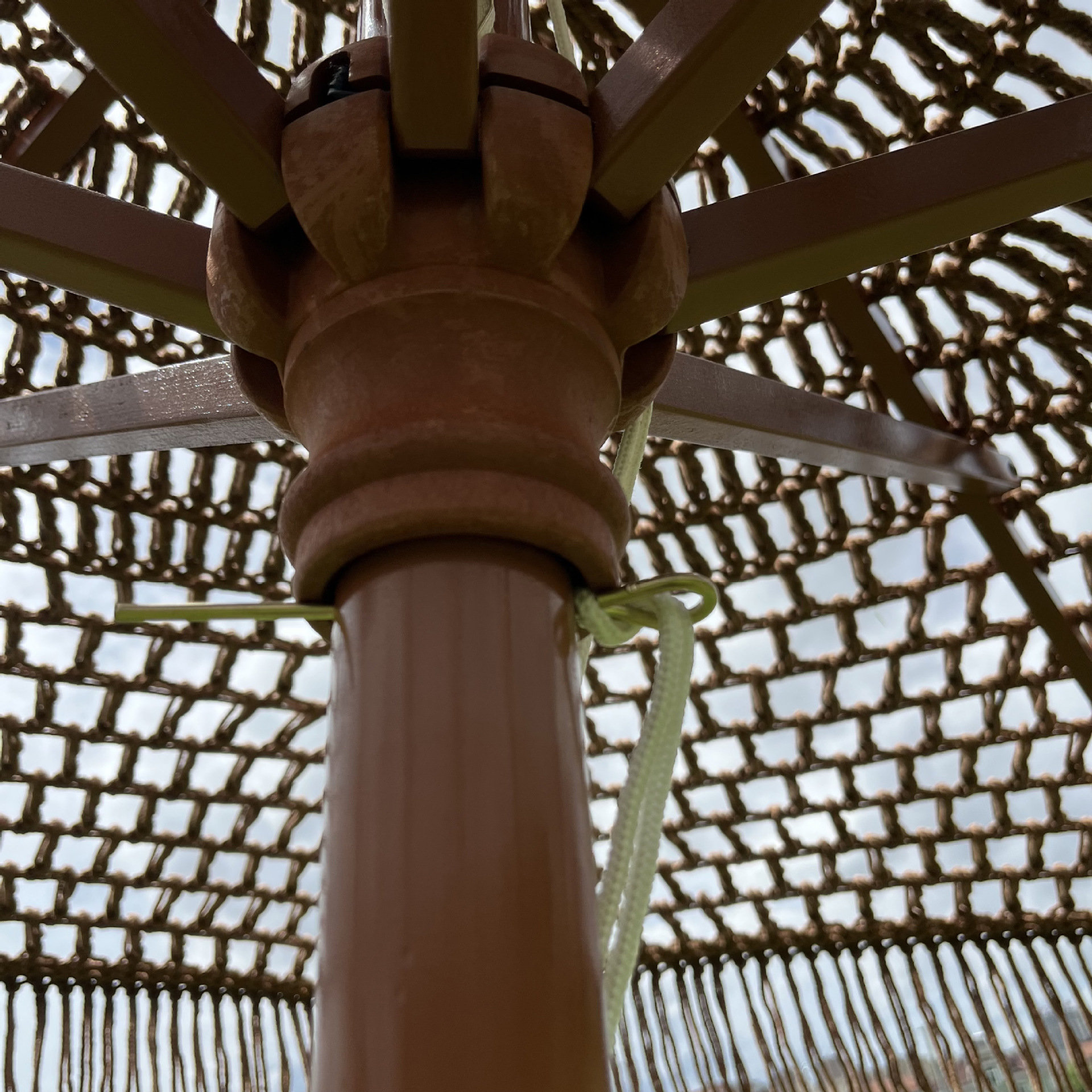 Paraguas al aire libre Paraguas de playa Paraguas tejido Simulación de paja Granizo Patio al aire libre Granja Paraguas