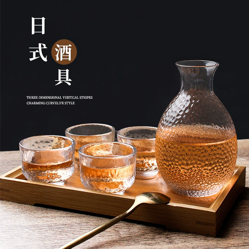 Молоток в японском стиле сетка прозрачный стеклянный кувшин для вина костюм Кристалл креативный винный набор желтый бокал для вина диспенсер подарок