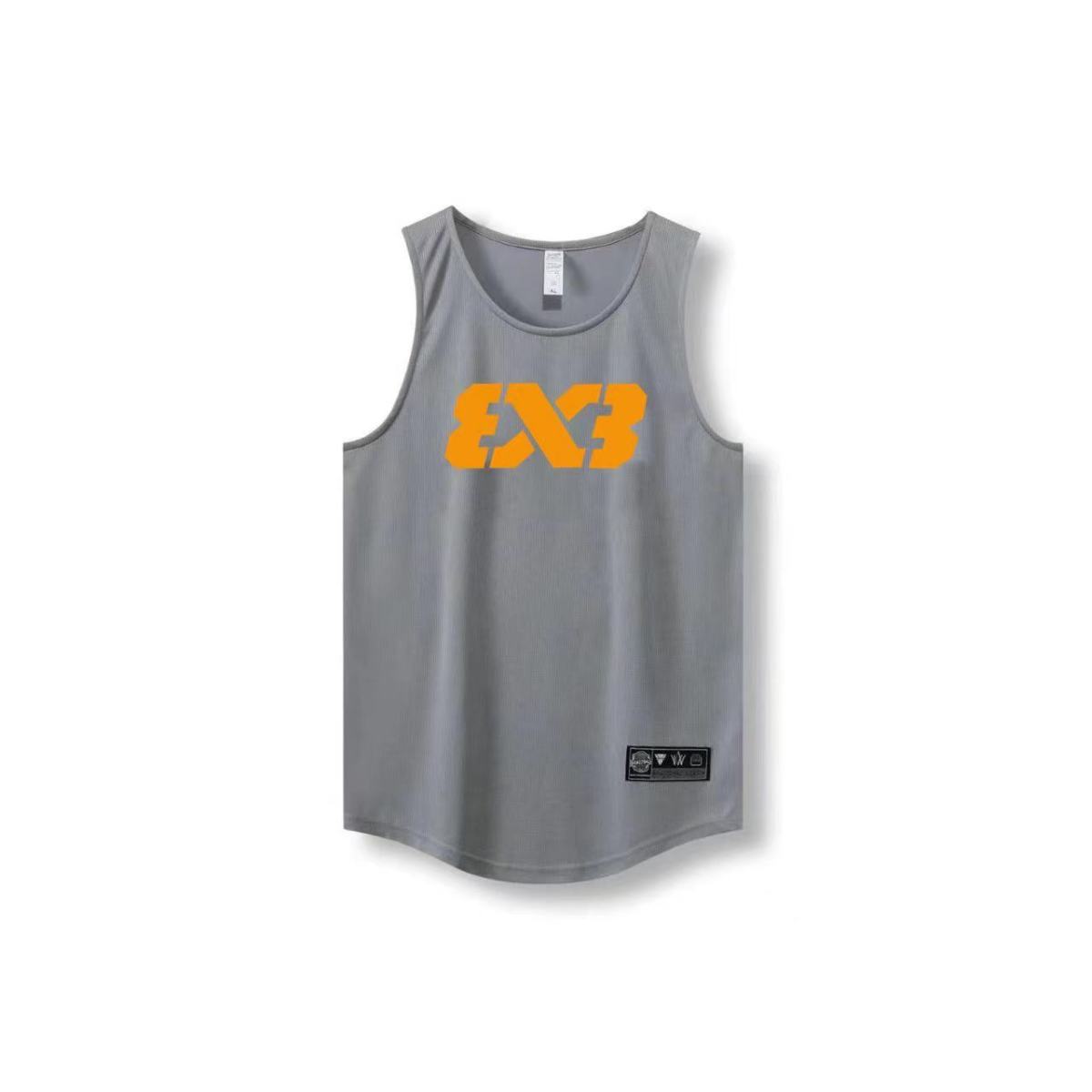 3X3 chaleco de malla de secado rápido ropa de entrenamiento transpirable FIBA chaleco deportivo de baloncesto delgado sin mangas fábrica de comercio estadounidense