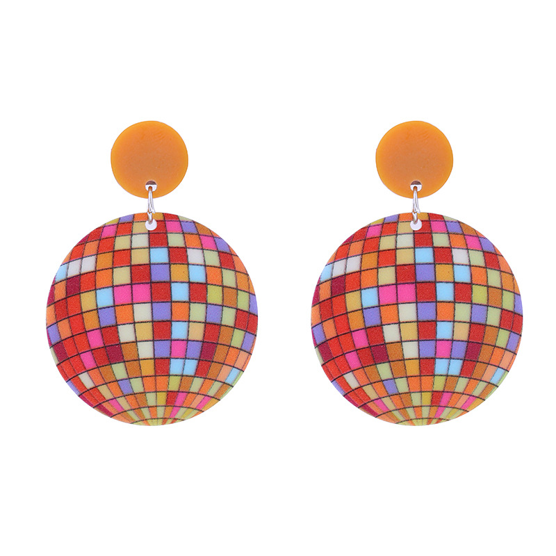 Fashion Plaid Arylic Printing Women's Drop Earrings 1 Pair display picture 6