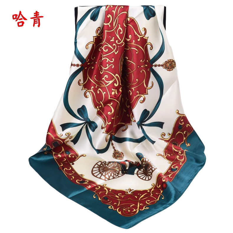 Women's Fashion Printing Satin Printing Silk Scarves display picture 7