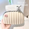 Shell Tissue Box #Cream White [Bow Tie + Cross-legged Rabbit] Contains Spring