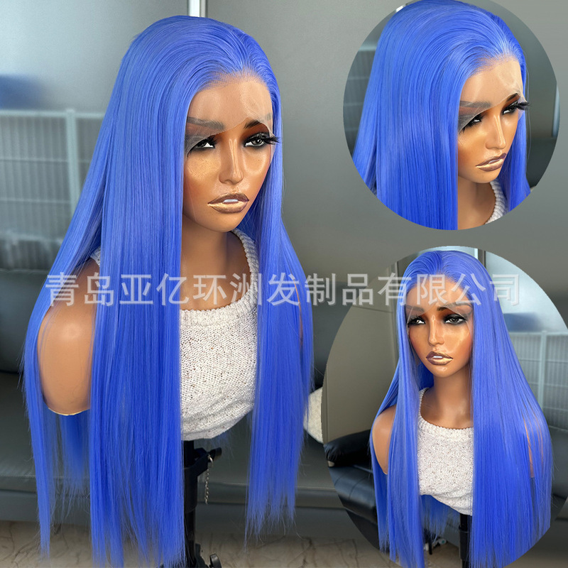 Clearance Sale Popular Foreign Trade Domestic Silk 13X4 Lace Front Synthetic Wig 2512 Natural Straight Free Parting High Quality Clearance Sale Popular Foreign Trade Domestic Silk 13X4 Lace Front Synthetic Wig 2512 Natural Straight Free Parting High Quality