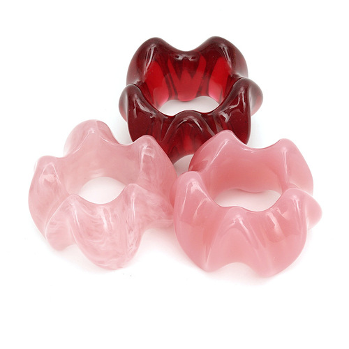 Pentagram-shaped lotus-shaped resin beeswax massage stick manufacturer wholesale pink transparent red massage stick