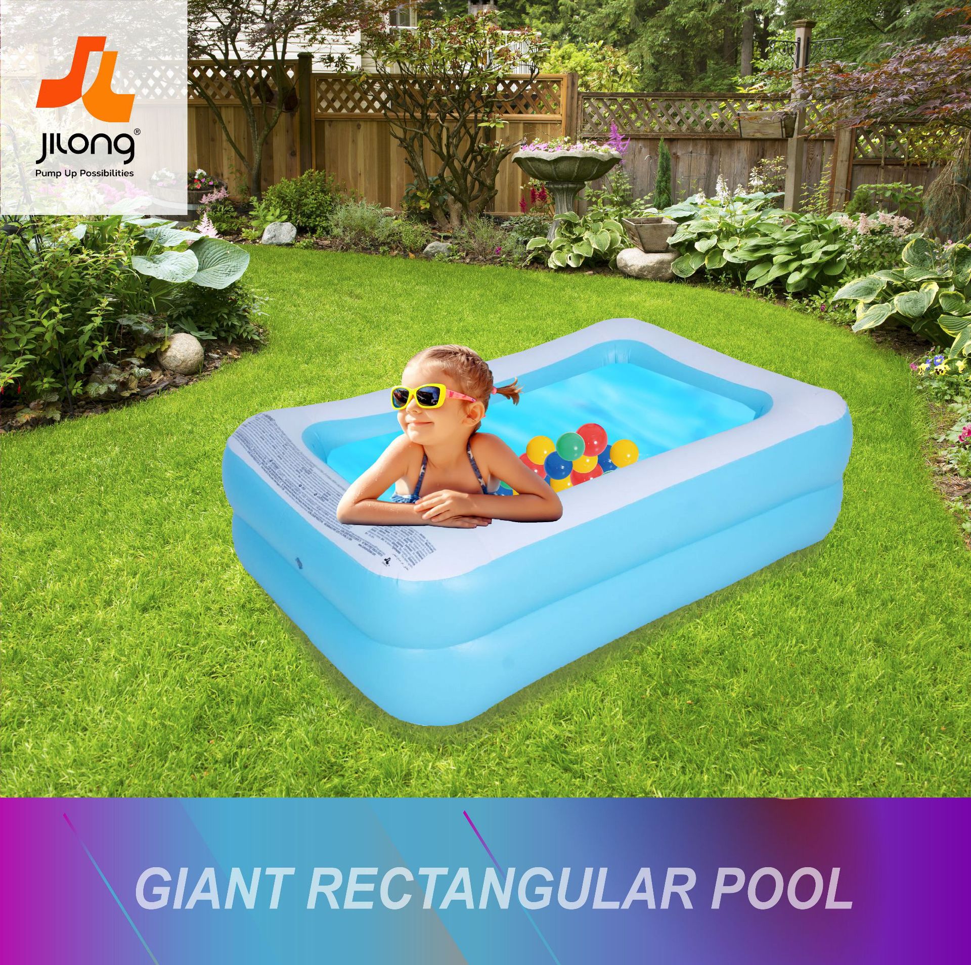 Jilong Swimming Pool Inflatable Pool Baby Home Paddling Pool Thickeneded Wear-Resistant Ocean Ball Kidsren's Swimming Pool