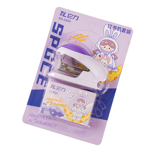 Mini stapler staple remover small student card mounted small stapler set desktop binding wholesale