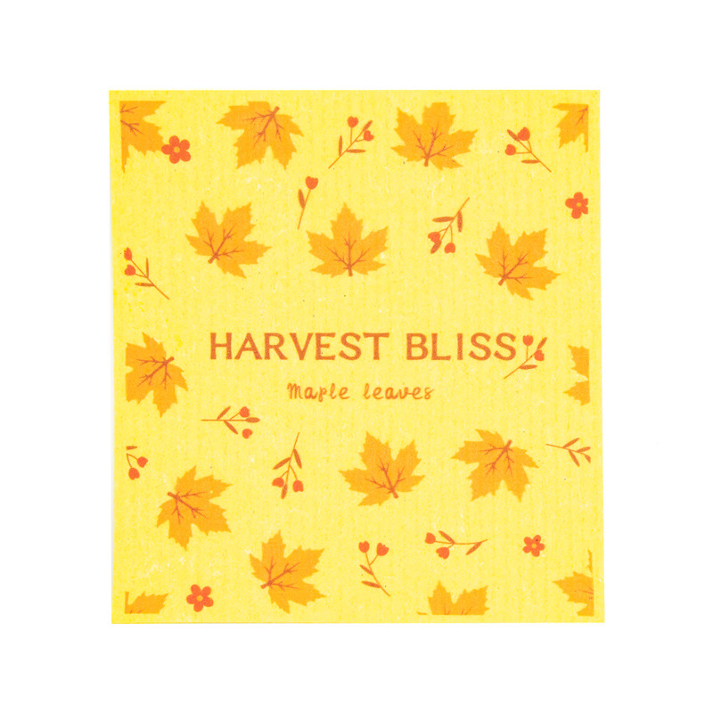 노란색 배경에 단풍잎