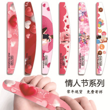 礼品情人节系列半月形指甲锉印花打磨条带齿修形锉修真甲砂搓