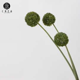 工厂直销 仿真葱球仿真塑料花 婚庆圣诞装饰绿石竹草球造景假花材