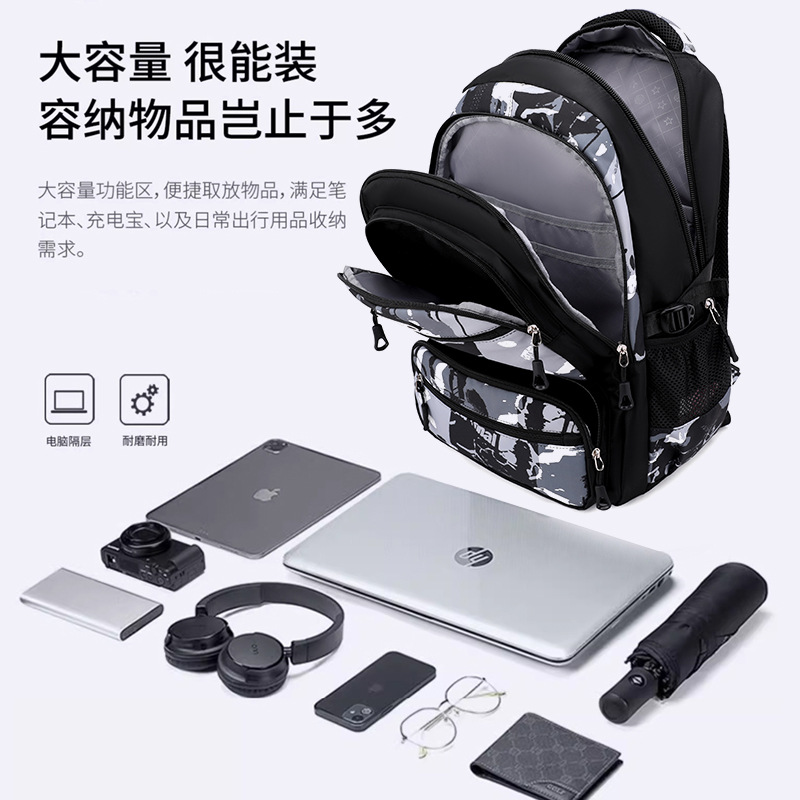 Mochila de escolares para estudiantes de secundaria, mochila de escolares para estudiantes de secundaria, mochila de graffiti para estudiantes universitarios.