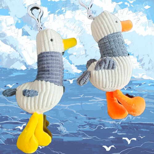 Super cute come on duck pendant creative ugly struggling duck keychain school bag pendant plush toy doll wholesale