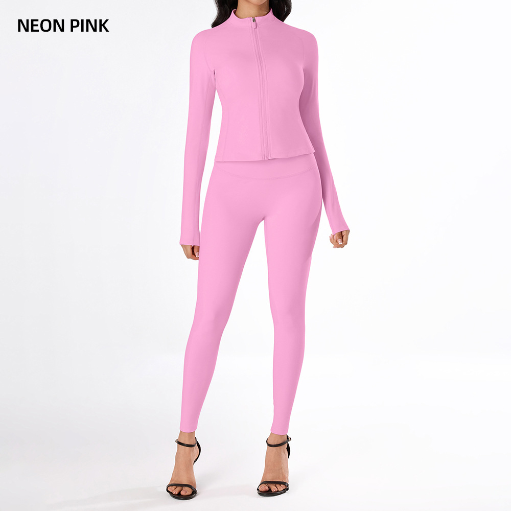 Yoga desnudo chaleco de mujer nuevo cintura alta hip running pantalones de entrenamiento elástico ajuste conjunto de ropa de entrenamiento
