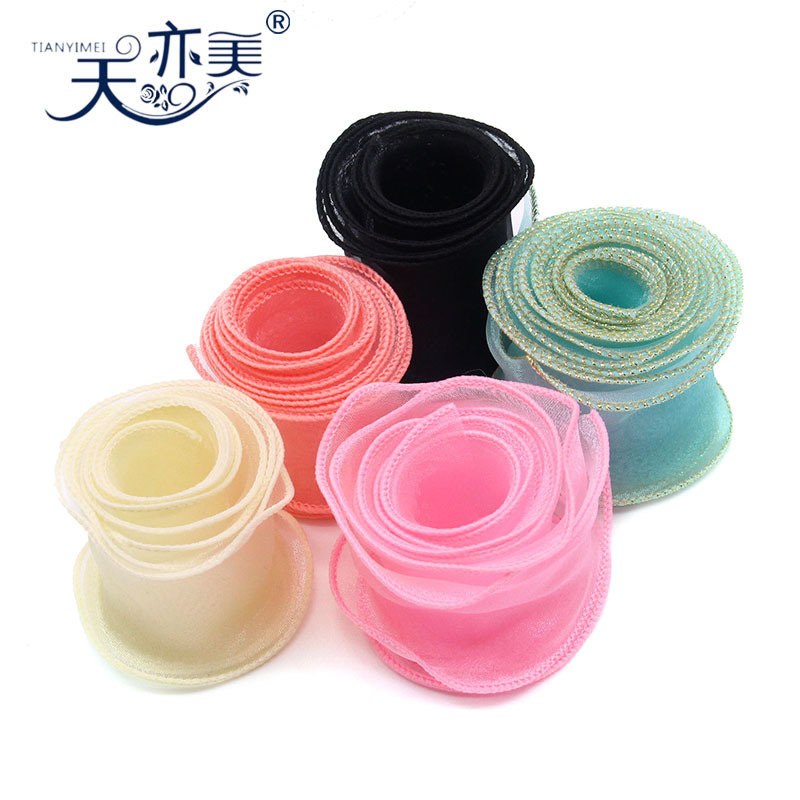 Cintas de hilo de cola de pez 4cm embalaje de flores embalaje de caja de regalo de pastel arco de regalo decoración cinta