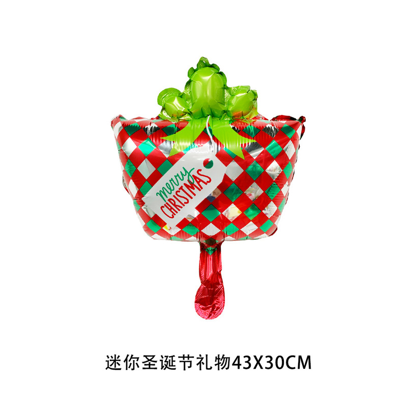クリスマスシリーズアルミフィルム風船 クリスマスショッピングモール 学校 クリスマスイブパーティー装飾 アルミホイル風船用品|undefined