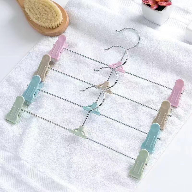 Household Retractable Pants Hanger, Strong Non-Slip Plastic, Traceless Clothes Hanger Clips for Drying Underwear, Pants, Jk Clothing Store, Skirts