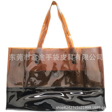 定制时尚PVC单肩包 半透明果冻胶手提包 大容量塑料购物袋 礼品袋
