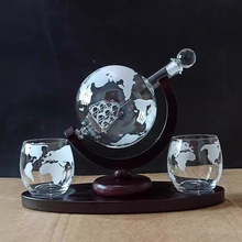 高硼硅玻璃地球仪醒酒器球形倒酒器洋酒盛酒器白酒瓶工艺酒瓶