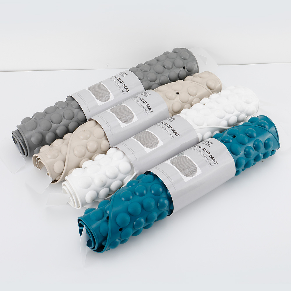 Pequeño punto de la burbuja de baño antideslizante estera de baño de color sólido estera del pie estera esmerilado masaje ducha alfombra de piso con ventosa