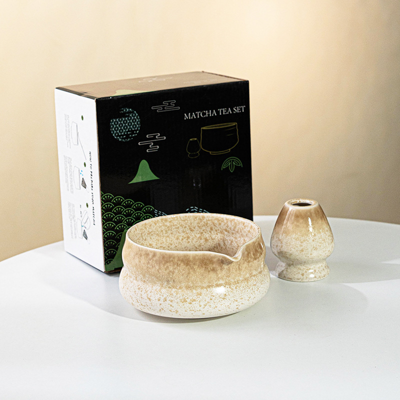 Amazon 和風抹茶ボウル 注ぎ口付き 陶器製茶器アクセサリー 茶筅スタンドセット 和風茶道 クロスボーダー限定|undefined