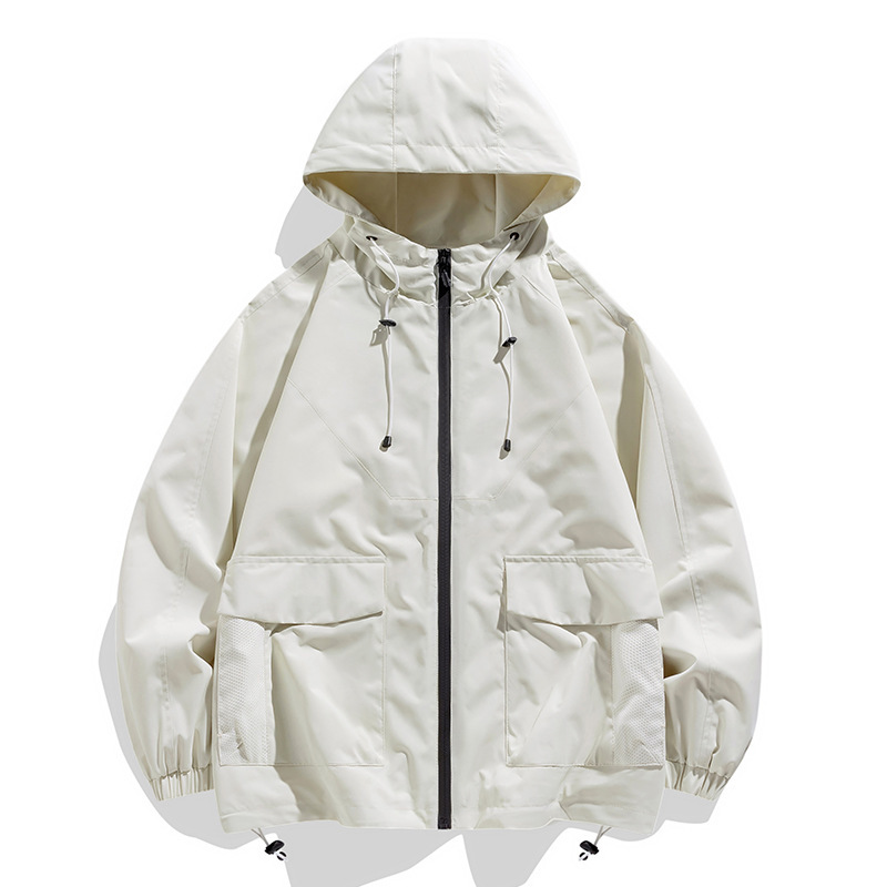 2024 chaqueta con capucha al aire libre chaqueta de alpinismo de tres pruebas más tamaño chaqueta de estilo de Hong Kong transmisión en vivo al por mayor