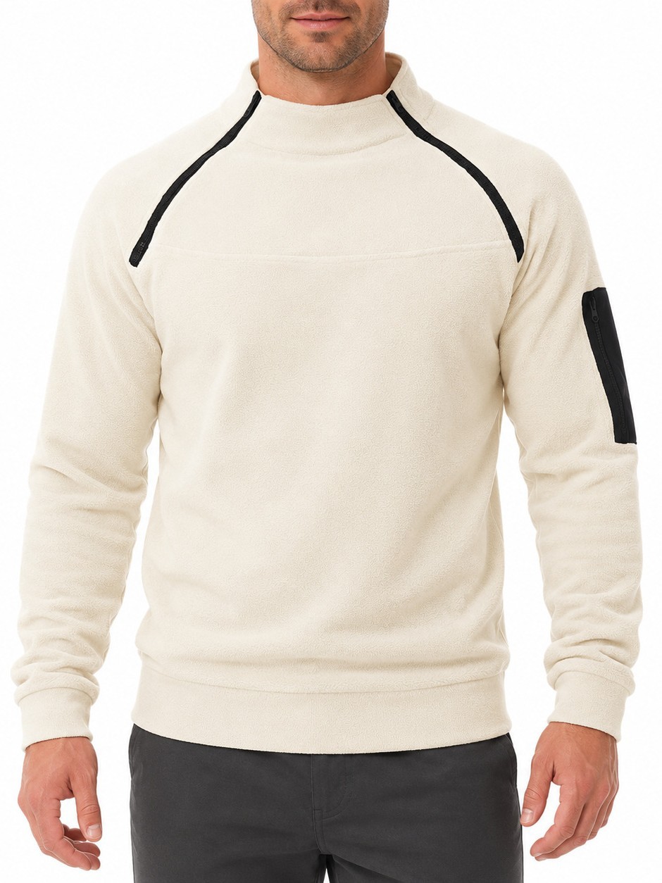 Cross - Border European Yard Autumn and winter half zip Guard skin Long Sleeve funda Head shake Plum Blazer Men European and American Sports and Leisure